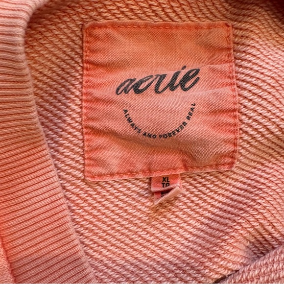 Aerie Beach Party Crew Sweatshirt, Orange Sz XL - Picture 14 of 15